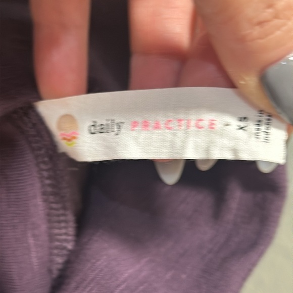 NEW Daily Practice by Anthropologie Long-Sleeve Ruched Mini Dress Plumb Sz XS - Picture 7 of 8